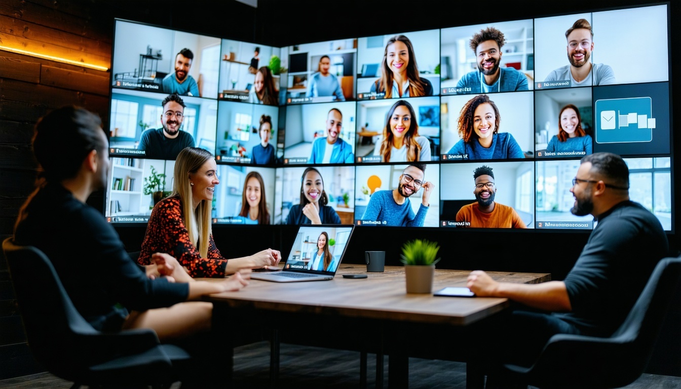 Team using Microsoft 365 for collaboration